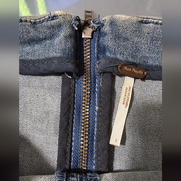 Free People | Modern Femme Denim Mini Skirt in Faded Indigo - Picture 4 of 5